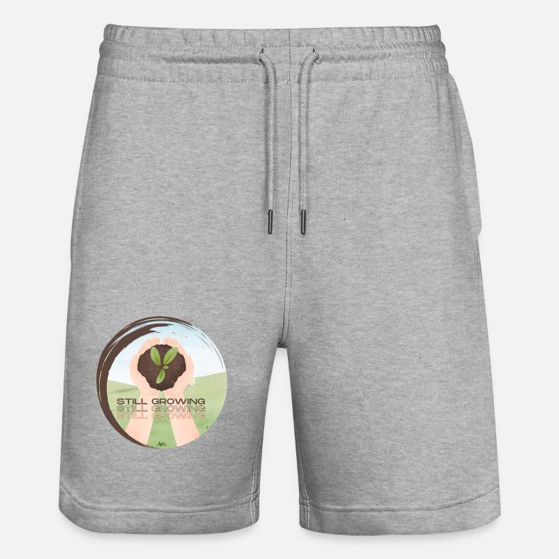 Toujours en croissance – Plante en croissance - Short de jogging bio TRAINER Stanley/Stella unisexe - gris chiné