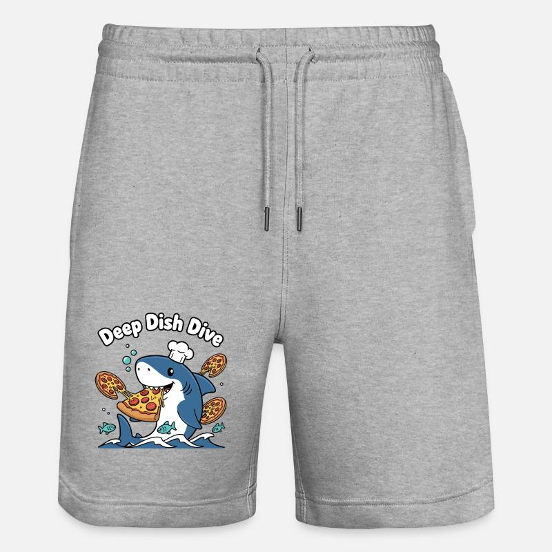 Deep Dish Plongée Shark Chef - Short de jogging bio TRAINER Stanley/Stella unisexe - gris chiné