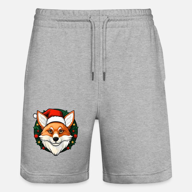 Renards Noël - Short de jogging bio TRAINER Stanley/Stella unisexe - gris chiné