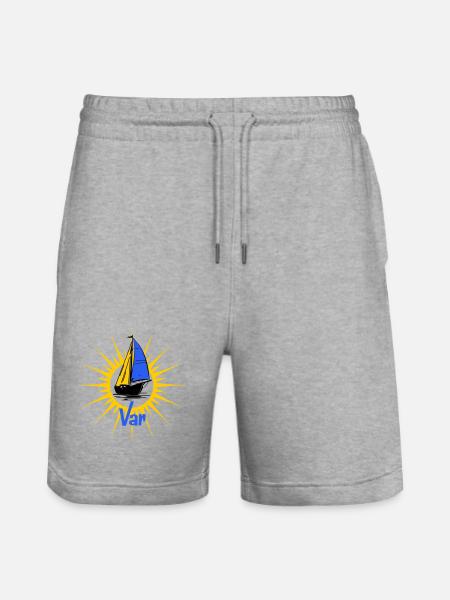Segelboot Soleil Var - Stanley/Stella Unisex Bio Joggingshorts Trainer - Grau meliert