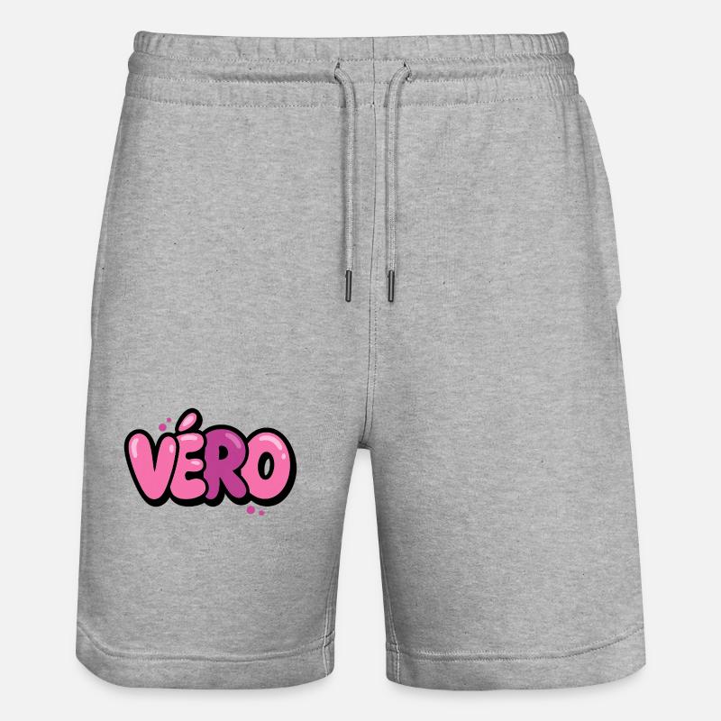 Graffiti Prénom Véro imprimable sur tout ! - Short de jogging bio TRAINER Stanley/Stella unisexe - gris chiné