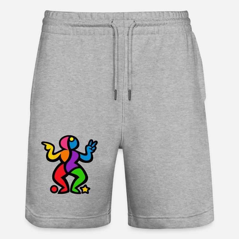 Forme dansante colorée - Short de jogging bio TRAINER Stanley/Stella unisexe - gris chiné