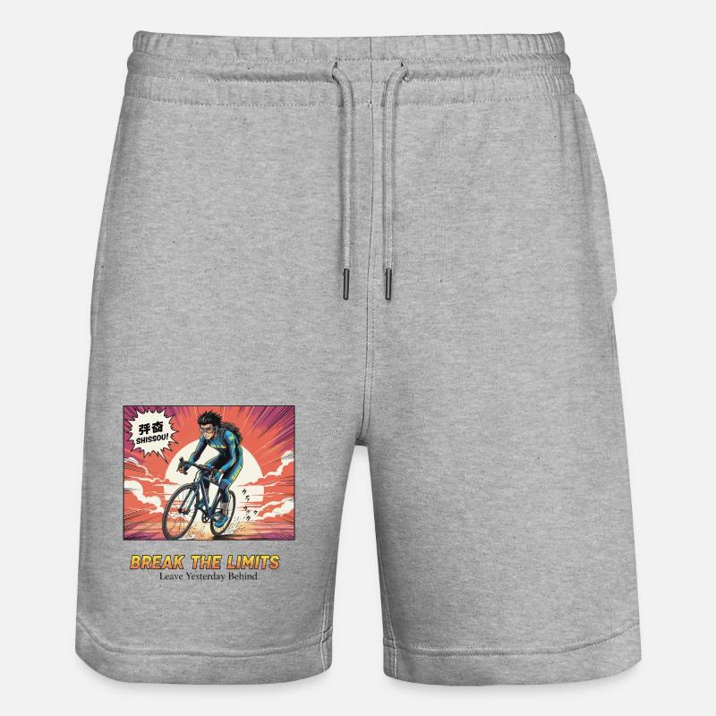 Break The Limits Cycling Hero - Stanley/Stella Unisex Bio Joggingshorts Trainer  - Grau meliert