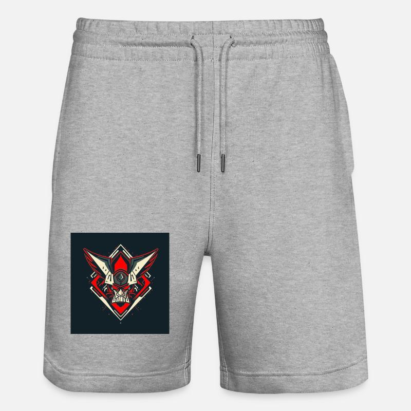 Emblème du guerrier de Schädel - Short de jogging bio TRAINER Stanley/Stella unisexe - gris chiné