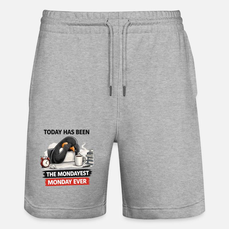 Blues des Penguins du lundi - Short de jogging bio TRAINER Stanley/Stella unisexe - gris chiné