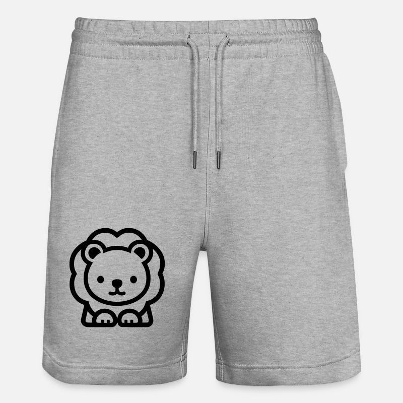lion - Short de jogging bio TRAINER Stanley/Stella unisexe - gris chiné