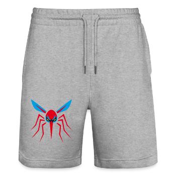 Mosquito, Mosquito, Insect, Evil - Stanley/Stella Trainer Unisex Organic Jogging Shorts - heather grey - Front - Nik (191cm) & Marisol (170cm)