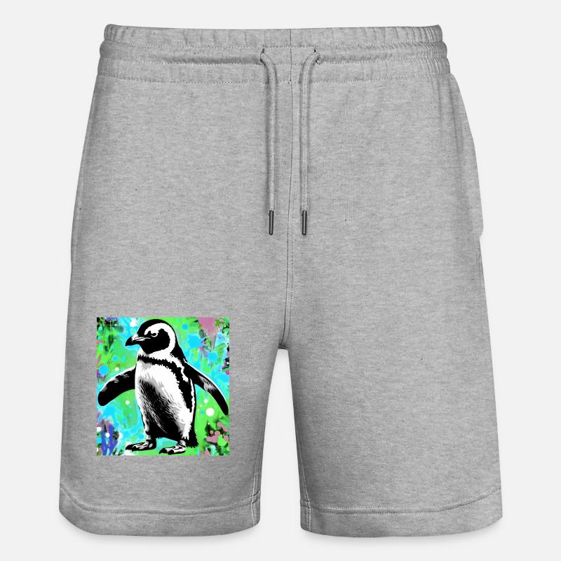 pingouin - Short de jogging bio TRAINER Stanley/Stella unisexe - gris chiné