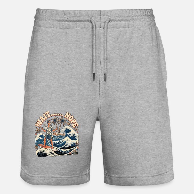 Attends non - Short de jogging bio TRAINER Stanley/Stella unisexe - gris chiné