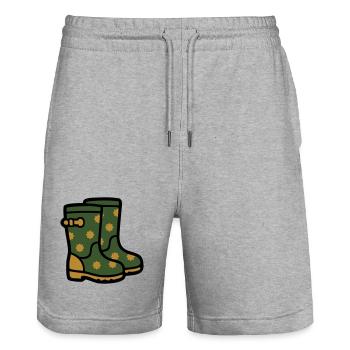 Gummistiefel Gartenarbeit Matschwetter Regen - Stanley/Stella Unisex Bio Joggingshorts Trainer  - Grau meliert - Vorne - Nik (191cm) & Marisol (170cm)