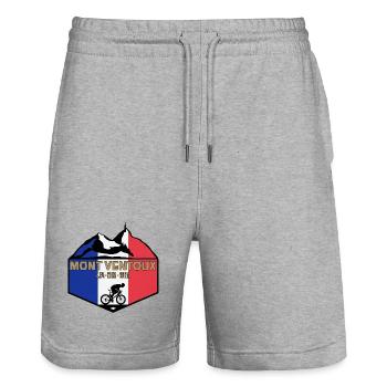 Mount Ventoux Deluxe - Stanley/Stella Unisex Bio Joggingshorts Trainer  - Grau meliert - Vorne - Nik (191cm) & Marisol (170cm)