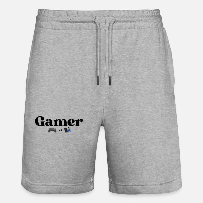 Controller VS PC - Stanley/Stella Unisex Bio Joggingshorts Trainer - Grau meliert