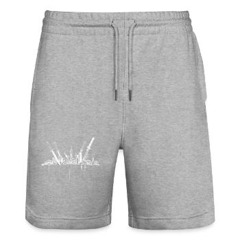 Messer Stadt - Stanley/Stella Unisex Bio Joggingshorts Trainer  - Grau meliert - Vorne - Nik (191cm) & Marisol (170cm)