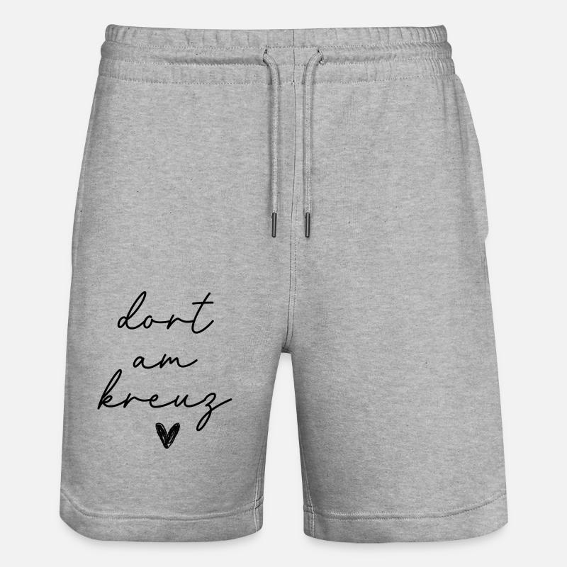Là-bas sur la croix - Short de jogging bio TRAINER Stanley/Stella unisexe - gris chiné