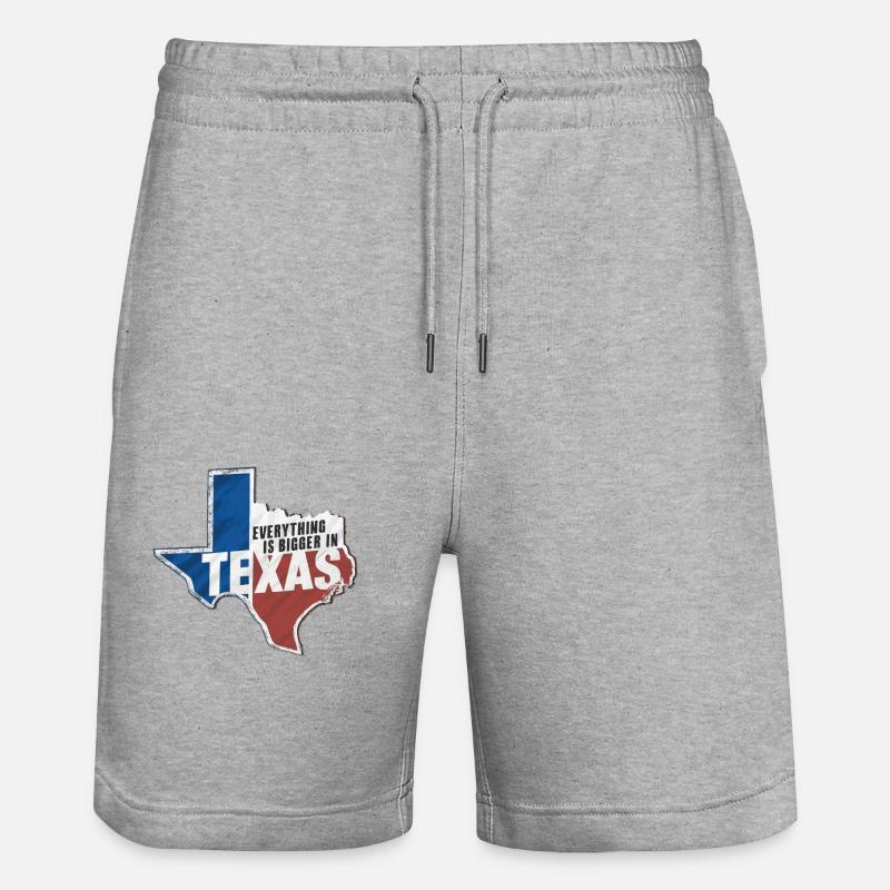 Texas State Texaner Texas - Stanley/Stella Unisex Bio Joggingshorts Trainer  - Grau meliert