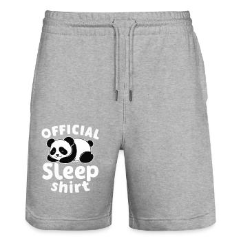 Pandabär Panda Tier Pandas - Stanley/Stella Unisex Bio Joggingshorts Trainer  - Grau meliert - Vorne - Nik (191cm) & Marisol (170cm)