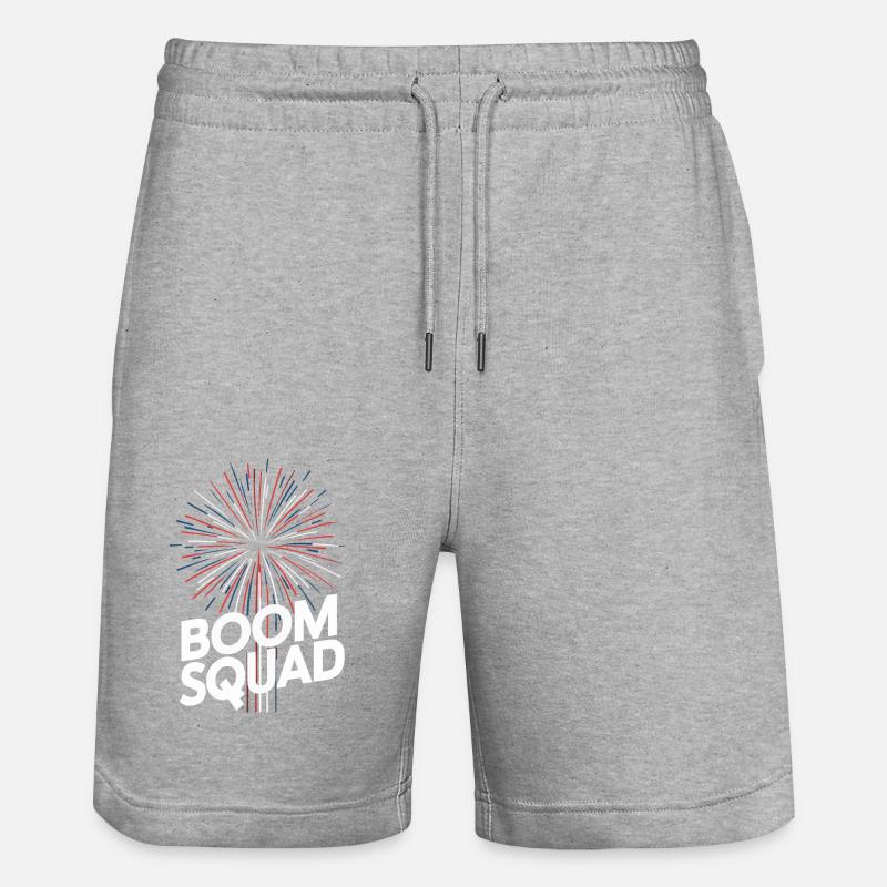 Pyrotechnics Fireworks Pyrotechnics - Stanley/Stella Trainer Unisex Organic Jogging Shorts - heather grey