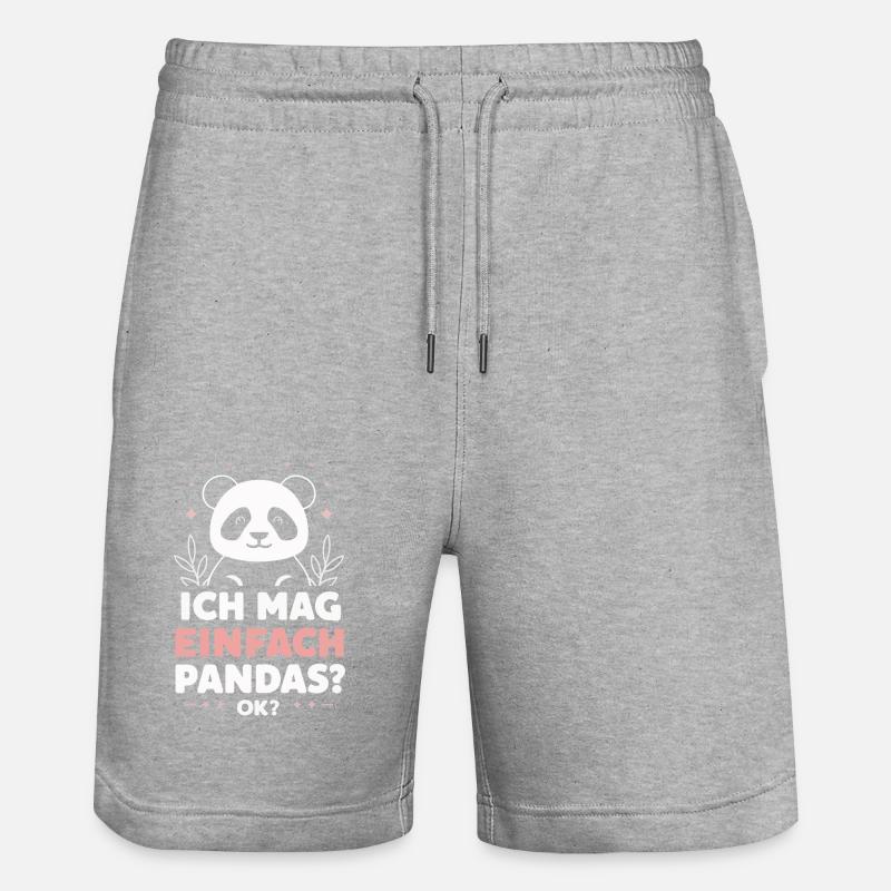 Panda Panda Ours Pandas - Short de jogging bio TRAINER Stanley/Stella unisexe - gris chiné