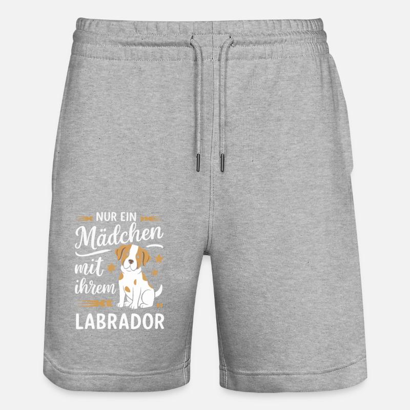 Labrador Chien Chiens - Short de jogging bio TRAINER Stanley/Stella unisexe - gris chiné
