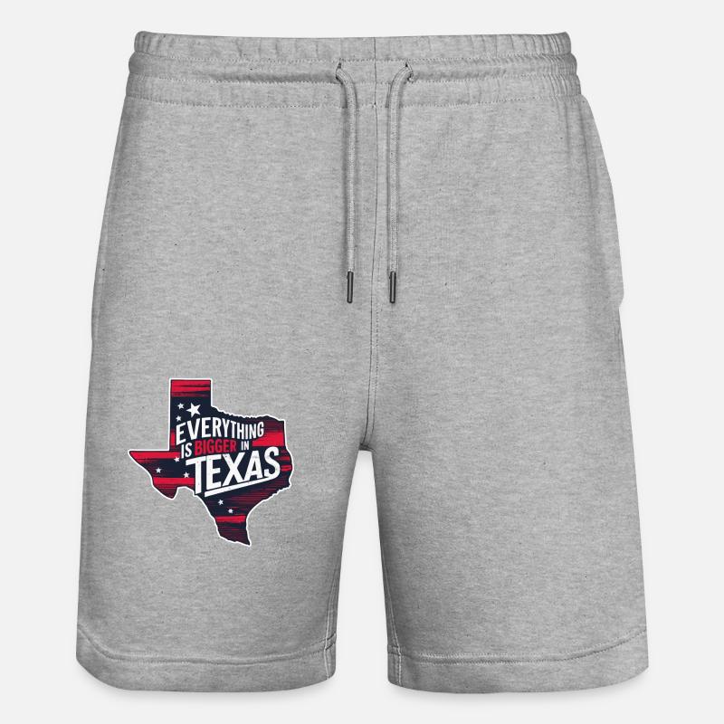 Texas State Texans Texas - Short de jogging bio TRAINER Stanley/Stella unisexe - gris chiné