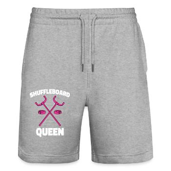 Shuffleboard Shoveboard Shuffleboarding - Short de jogging bio TRAINER Stanley/Stella unisexe - gris chiné - Devant - Nik (191cm) & Marisol (170cm)