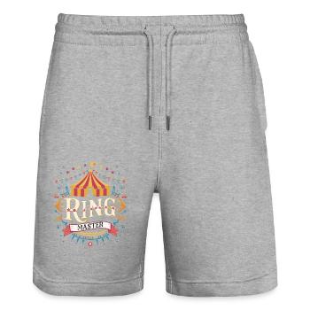 Cirque Carnaval Carnaval - Short de jogging bio TRAINER Stanley/Stella unisexe - gris chiné - Devant - Nik (191cm) & Marisol (170cm)