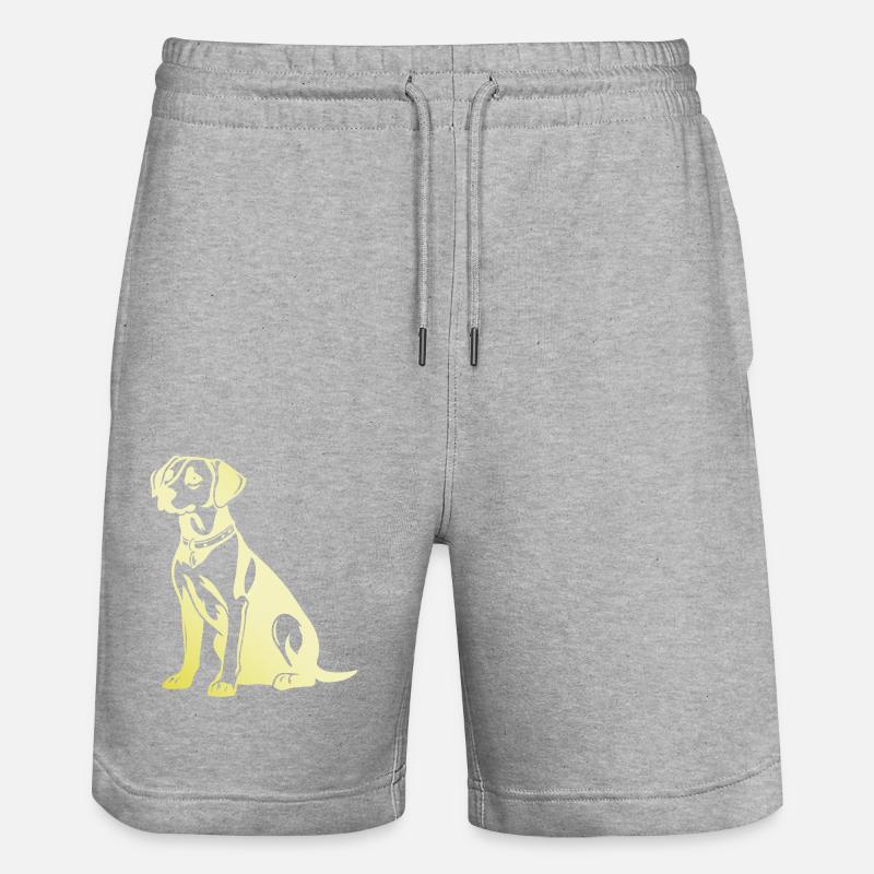 Silhouette de chien beagle - Short de jogging bio TRAINER Stanley/Stella unisexe - gris chiné