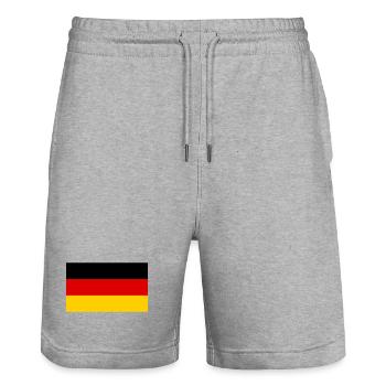 Deutschland - Stanley/Stella Unisex Bio Joggingshorts Trainer  - Grau meliert - Vorne - Nik (191cm) & Marisol (170cm)