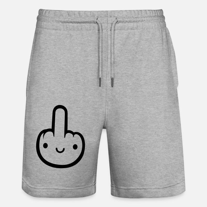 Drôle de merde You - Short de jogging bio TRAINER Stanley/Stella unisexe - gris chiné