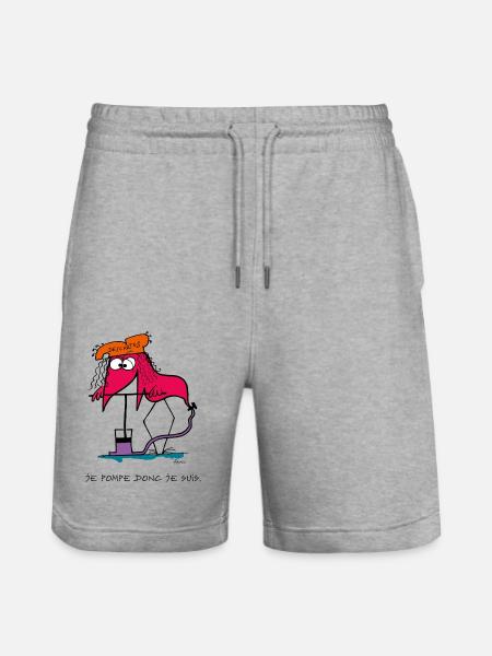 Je pompe donc je suis... - Short de jogging bio TRAINER Stanley/Stella unisexe - gris chiné