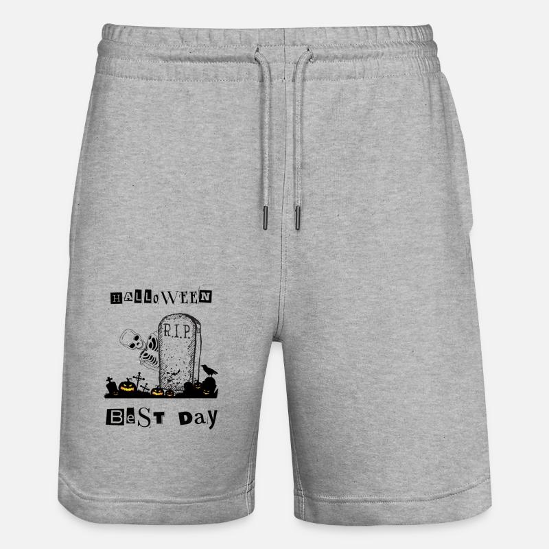 RIP Halloween - Short de jogging bio TRAINER Stanley/Stella unisexe - gris chiné