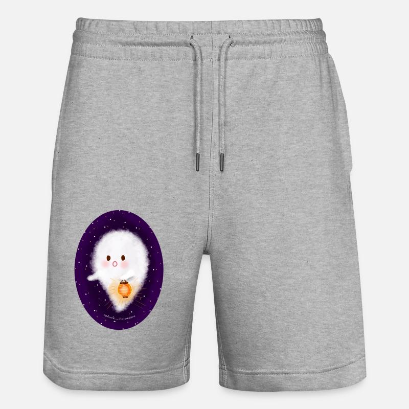 Fantôme avec lanterne - Short de jogging bio TRAINER Stanley/Stella unisexe - gris chiné