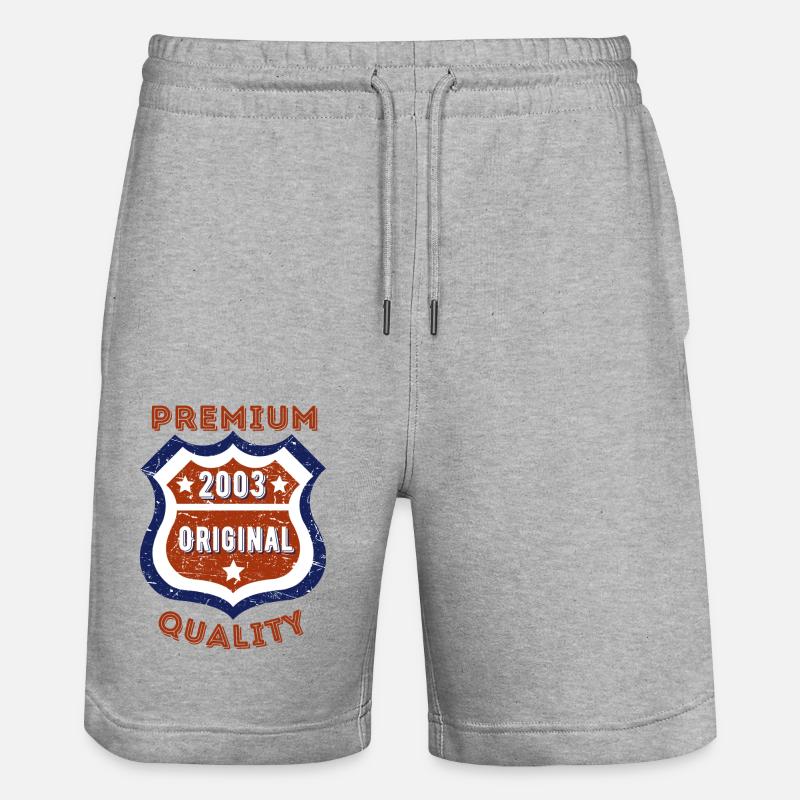 Qualité premium 2003 - Short de jogging bio TRAINER Stanley/Stella unisexe - gris chiné