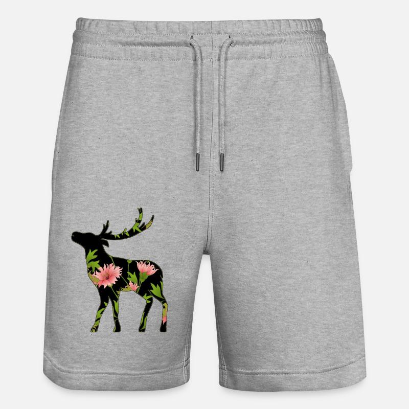 Cerf - Short de jogging bio TRAINER Stanley/Stella unisexe - gris chiné