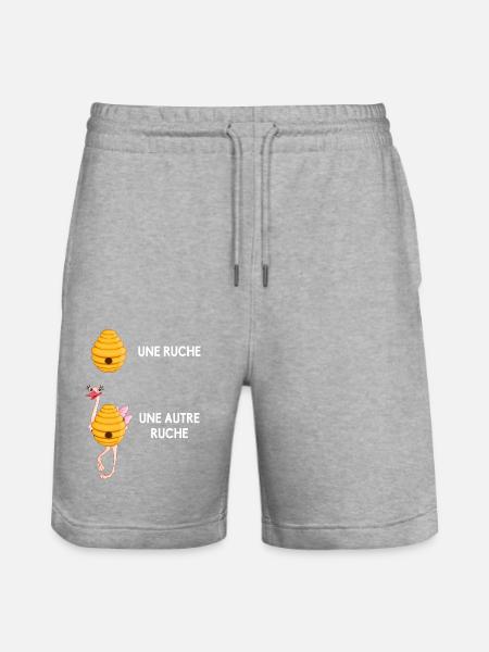 a beehive and other hive - Stanley/Stella Trainer Unisex Organic Jogging Shorts - heather grey