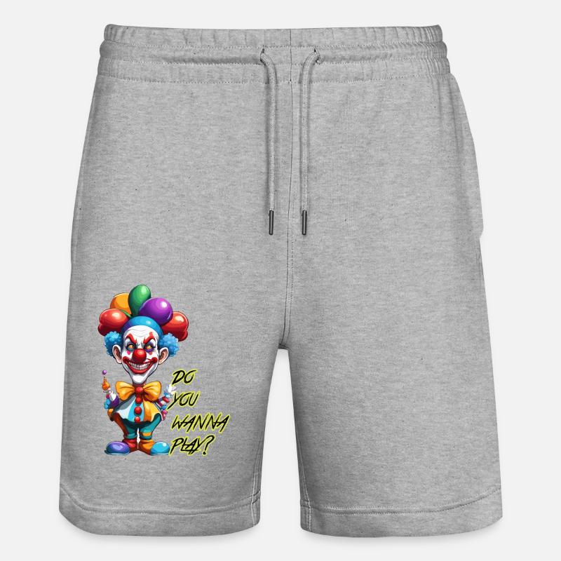 Clown / Cirque / Carnaval / Carnaval / Ludique - Short de jogging bio TRAINER Stanley/Stella unisexe - gris chiné