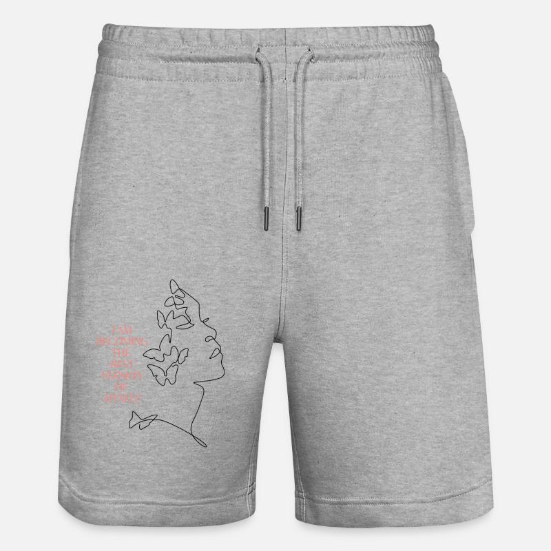 Beste Version von mir selbst - Stanley/Stella Unisex Bio Joggingshorts Trainer  - Grau meliert