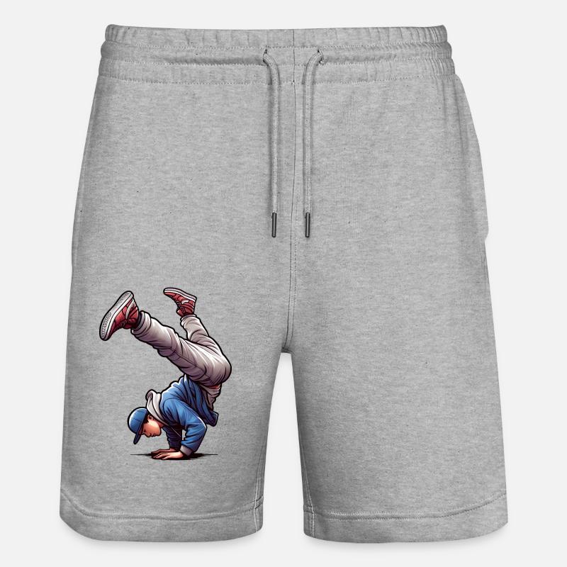 Style De Danse Breakdance - Short de jogging bio TRAINER Stanley/Stella unisexe - gris chiné