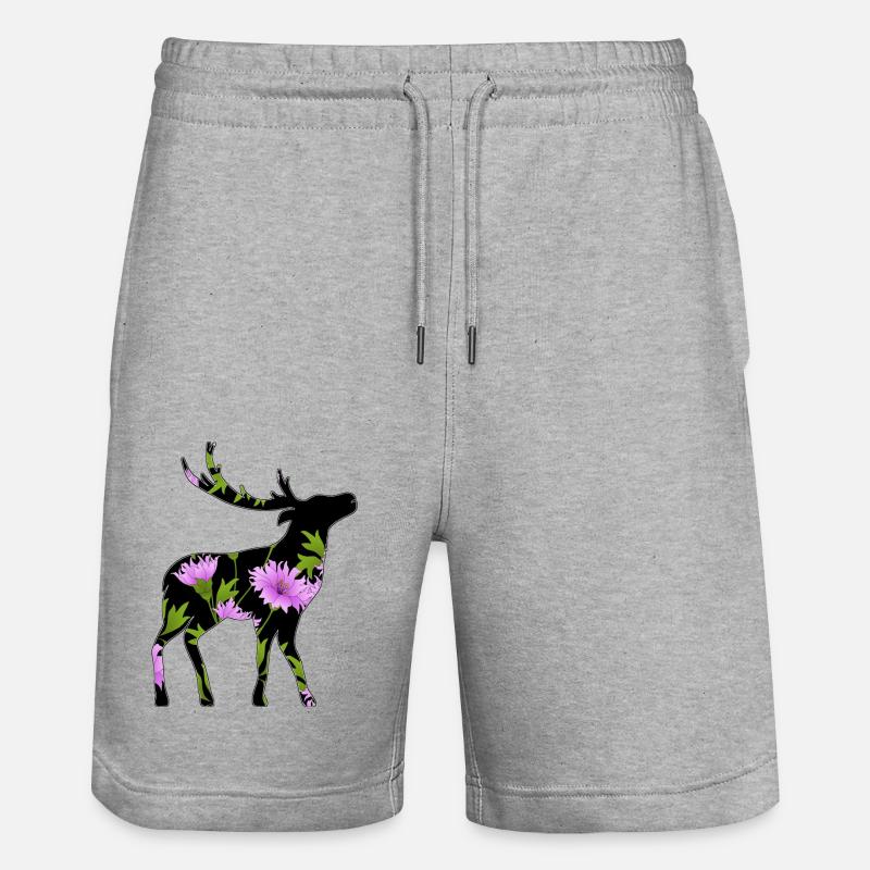 Hirsch - Stanley/Stella Unisex Bio Joggingshorts Trainer  - Grau meliert