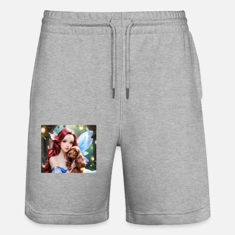 🧚‍♀️ - Short de jogging bio TRAINER Stanley/Stella unisexe - gris chiné