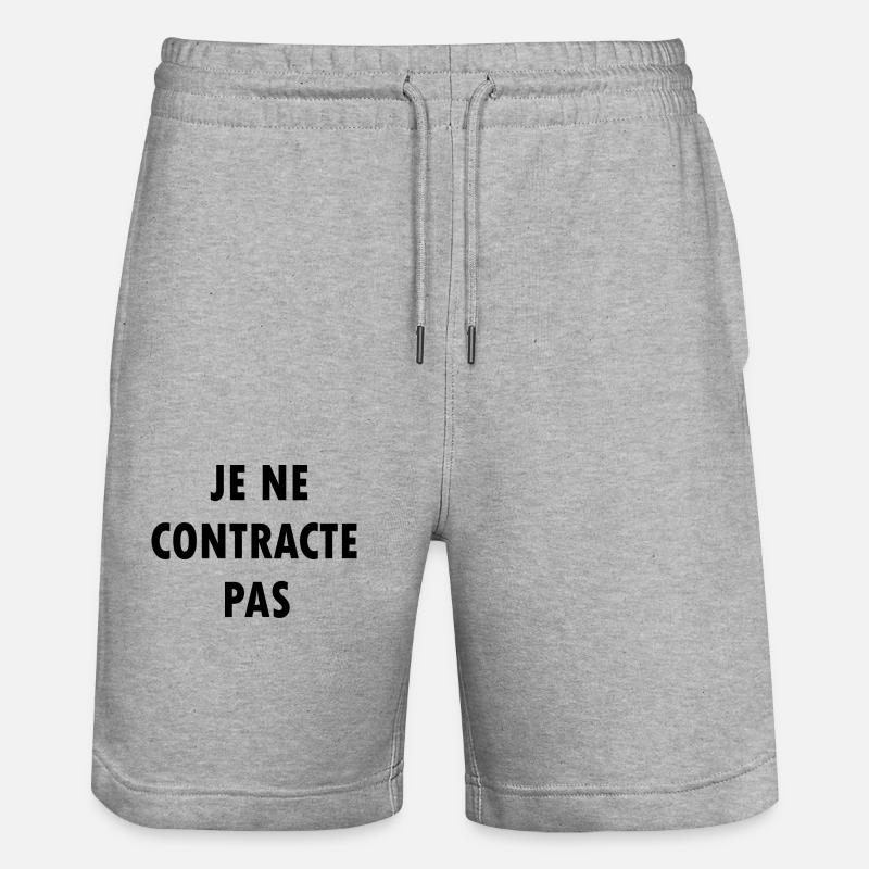 Je ne contracte pas - Short de jogging bio TRAINER Stanley/Stella unisexe - gris chiné