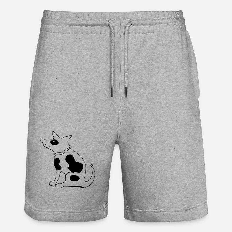 Drôle de chien tacheté, terrier bouledogue - Short de jogging bio TRAINER Stanley/Stella unisexe - gris chiné