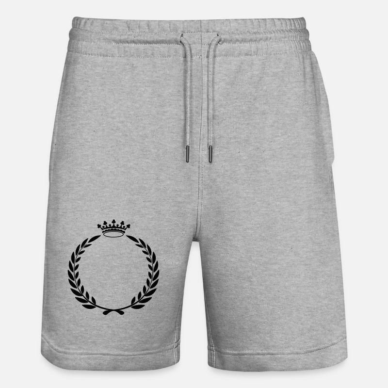 Couronne de laurier avec couronne - Short de jogging bio TRAINER Stanley/Stella unisexe - gris chiné