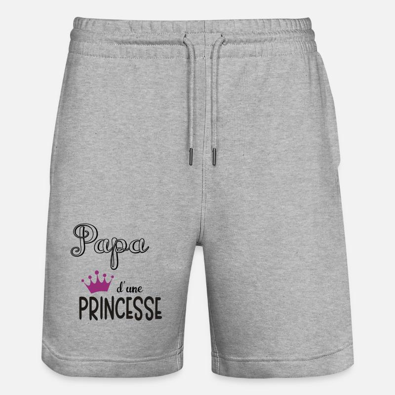 papa dune princesse - Short de jogging bio TRAINER Stanley/Stella unisexe - gris chiné