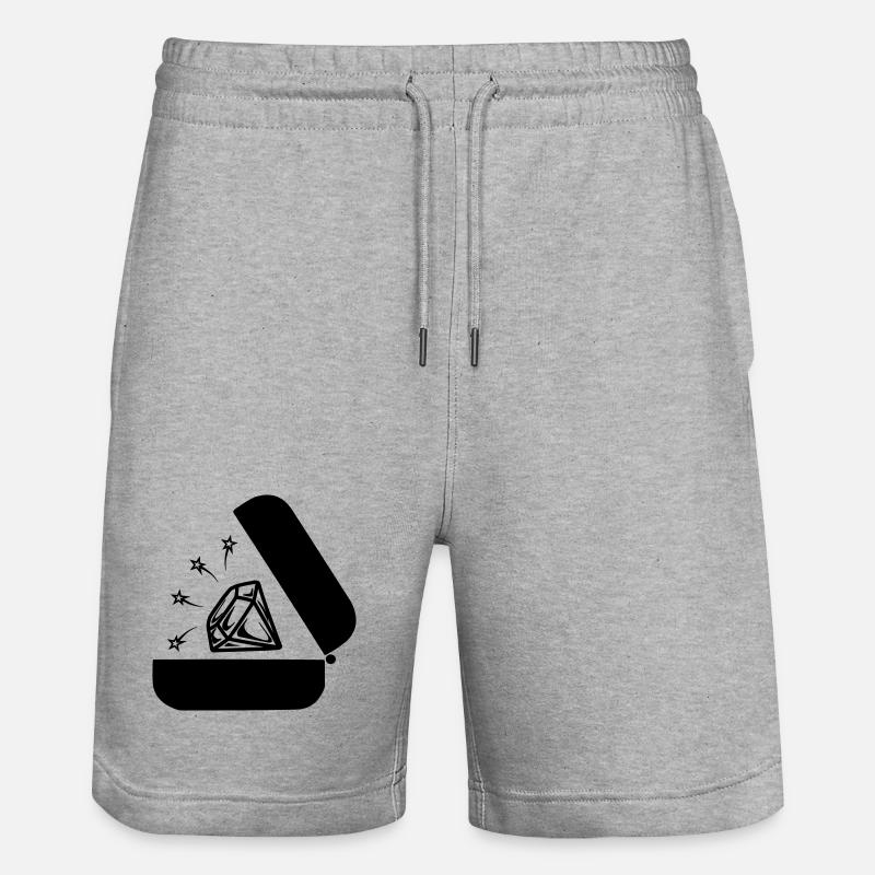 Diamant dans la boîte - Short de jogging bio TRAINER Stanley/Stella unisexe - gris chiné