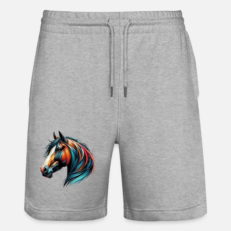 Cheval - Short de jogging bio TRAINER Stanley/Stella unisexe - gris chiné