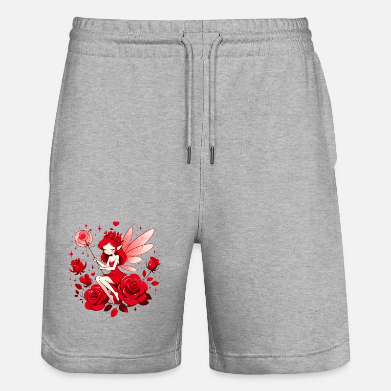 Fée de l’Amour - Short de jogging bio TRAINER Stanley/Stella unisexe - gris chiné