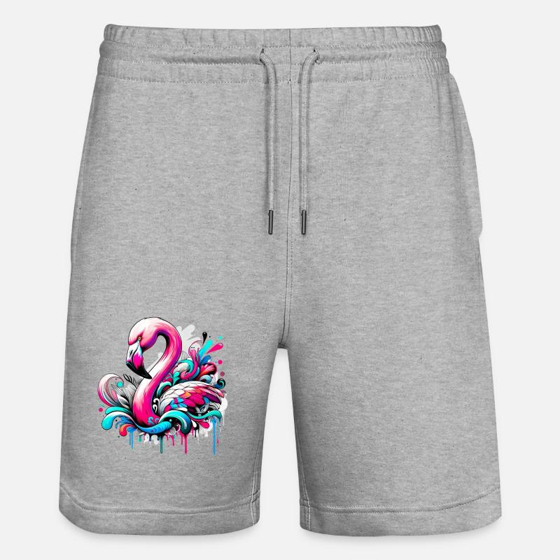 Flamant - Short de jogging bio TRAINER Stanley/Stella unisexe - gris chiné