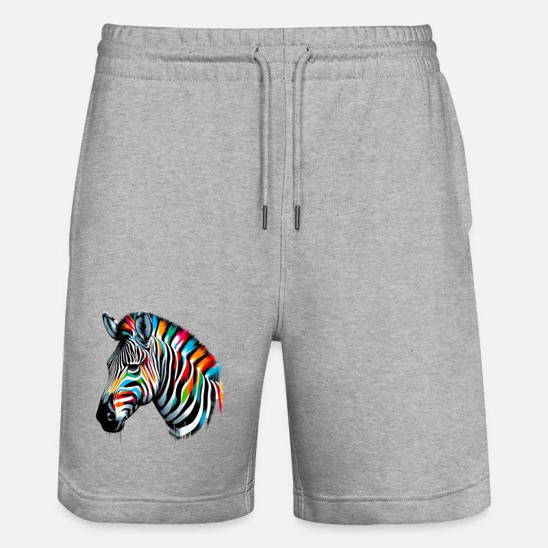 Zèbre - Short de jogging bio TRAINER Stanley/Stella unisexe - gris chiné