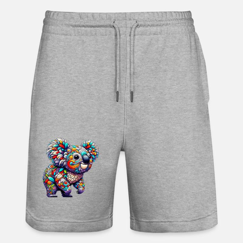Koala - Stanley/Stella Unisex Bio Joggingshorts Trainer  - Grau meliert